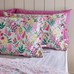 Catherine Lansfield Tilly Floral Reversible Double Duvet Cover Set With Pillowcases Pink - thumbnail 3