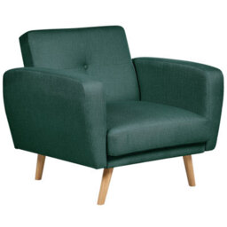 Beliani Armchair Florli Fabric Dark Green