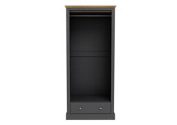 LPD Devon 2 Door Wardrobe - Particle Board - L56 X W79.7 X H181.5 Cm - Charcoal - thumbnail 4