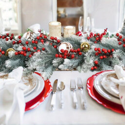 Amorly 180Cm Artificial Christmas Garland, Snow Flocked Pine With Berries & Baubles, Winter Festive Decor For Fireplace, Stair Railings - thumbnail 4