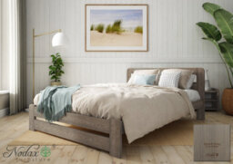 Nodax Durable & Eco-Finish Colour Wooden Bed Frame With Woodstain Finish - F1 Aurora Bed Frame 4Ft (Space Grey) - thumbnail 1