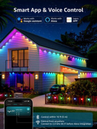 Lepro E1 Ai Permanent Outdoor Lights 15M, Smart Eaves Lights, Waterproof, Rgb & Warm To Cool White, Works With Alexa, No Remote - thumbnail 7
