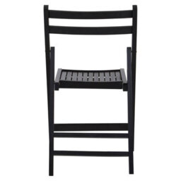 Premier Housewares Interiors By Premier Wood Black Finish Folding Chair, Space-Saver Camping Chair, Easy Foldable Wood Chair, Easy To Clean Chair - thumbnail 4