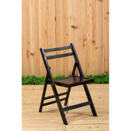 Premier Housewares Interiors By Premier Wood Black Finish Folding Chair, Space-Saver Camping Chair, Easy Foldable Wood Chair, Easy To Clean Chair - thumbnail 6