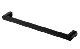 Bisk Single Towel Bath Bar Hanger Wall Mounted Bathroom Black Powder Coated Zamak - thumbnail 1