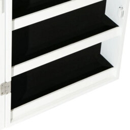 Vidaxl Mirror Jewellery Cabinet With Led Lights Wall Mounted White - thumbnail 9