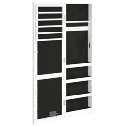 Vidaxl Mirror Jewellery Cabinet With Led Lights Wall Mounted White - thumbnail 8