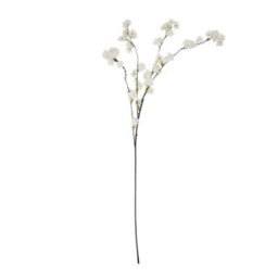 Wyld Haus Set Of 3 Large White Cherry Blossom Artificial Flower Stems 1000mm - thumbnail 1