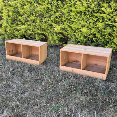 Selections Large Wooden Pigeon Birdhouse Garden Nest Box (Set Of 2) - image 1