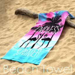 Geezy Beach Towel Microfibre Lightweight Flamingo Bath Towel Camping Travel Holiday - thumbnail 3