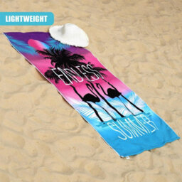 Geezy Beach Towel Microfibre Lightweight Flamingo Bath Towel Camping Travel Holiday - thumbnail 2
