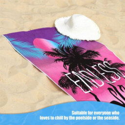 Geezy Beach Towel Microfibre Lightweight Flamingo Bath Towel Camping Travel Holiday - thumbnail 5