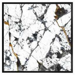"Andrew Lee Black & Gold Marble (Picutre Frame) / 30X30"" / Brown" - thumbnail 8