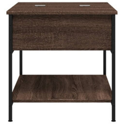 Berkfield Coffee Table Brown Oak 70X50X50 Cm Engineered Wood And Metal - thumbnail 6