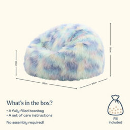 icon Unicorn Classic Faux Fur Bean Bag Chair - thumbnail 6