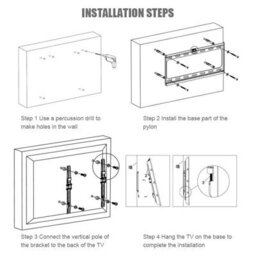 Universal Tv Wall Mount Bracket 32 To 65 Inch Fixed Tilt Holder 50Kg Capacity - thumbnail 7