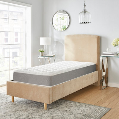 Starlight Beds Zig Zag Grey Memory Foam Spring Mattress Double - image 1