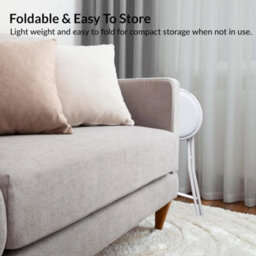 2 X White Folding Stool Soft Padded Cushioned Seat Metal Folding Freestanding - thumbnail 5