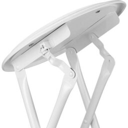 2 X White Folding Stool Soft Padded Cushioned Seat Metal Folding Freestanding - thumbnail 6
