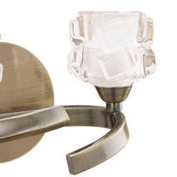 Luminosa Lighting Luminosa Ice Wall Lamp 2 Light G9 Antique Brass - thumbnail 5