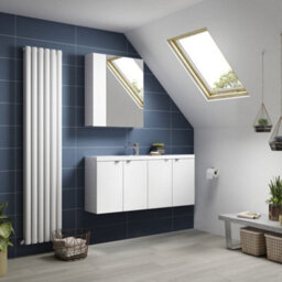 Hudson Reed Fusion 1000mm Compact Gloss Grey Basin & Vanity Unit, Ready Assembled, Soft-Close Doors - thumbnail 2