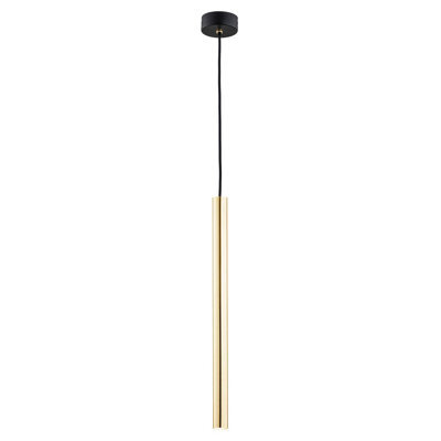 Luminosa Lighting Luminosa Sicilia Plus Slim Pendant Ceiling Light Brass Steel, Black Structure - image 1