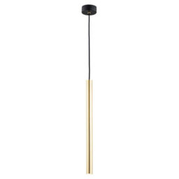 Luminosa Lighting Luminosa Sicilia Plus Slim Pendant Ceiling Light Brass Steel, Black Structure - thumbnail 1