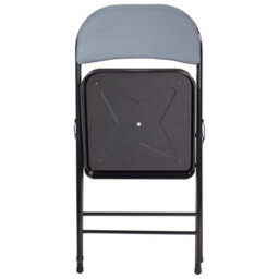 Wyld And Coco Novaseat 4-Piece Folding Chairs Set Dark Grey Metal Frame Padded Seating - thumbnail 6