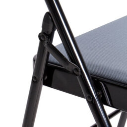 Wyld And Coco Novaseat 4-Piece Folding Chairs Set Dark Grey Metal Frame Padded Seating - thumbnail 9
