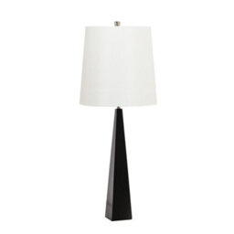 Luminosa Lighting Luminosa Ascent Table Lamp With Round Tapered Shade, Black - thumbnail 1
