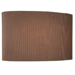 Britalia Bropo4175 Antique Brass Modern Concave Curved Table Lamp With Brown Oval Micro Pleat Shade 53Cm - thumbnail 3