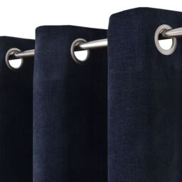GoodHome Arntzen Navy Plain Woven Lined Eyelet Curtain (W)117Cm (L)137Cm, Pair - thumbnail 6