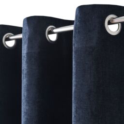 GoodHome Arntzen Navy Plain Woven Lined Eyelet Curtain (W)117Cm (L)137Cm, Pair - thumbnail 4