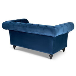 Bravich Cambridge Chesterfield 2 Seater Sofa - Velvet Blue - thumbnail 3