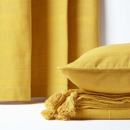 Homescapes Cotton Rajput Ribbed Yellow Throw, 150 X 200 Cm - thumbnail 6