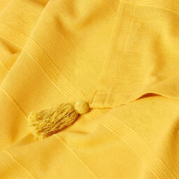 Homescapes Cotton Rajput Ribbed Yellow Throw, 150 X 200 Cm - thumbnail 5