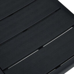 Berkfield Garden Chairs 2 Pcs Black Hdpe Wood Look - thumbnail 8