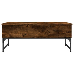 Berkfield Coffee Table Smoked Oak 100X50X40 Cm Engineered Wood And Metal - thumbnail 5
