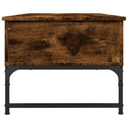Berkfield Coffee Table Smoked Oak 100X50X40 Cm Engineered Wood And Metal - thumbnail 6