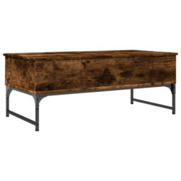 Berkfield Coffee Table Smoked Oak 100X50X40 Cm Engineered Wood And Metal - thumbnail 7