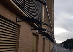 Canofix UK Canofix Door Canopy Pc 10000 Width X 1270 Projection (Black Bracket - Clear Sheet) - thumbnail 2
