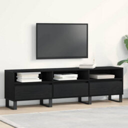 Berkfield Tv Cabinet Black Oak 150X30X44,5 Cm Engineered Wood - thumbnail 1