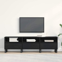 Berkfield Tv Cabinet Black Oak 150X30X44,5 Cm Engineered Wood - thumbnail 4