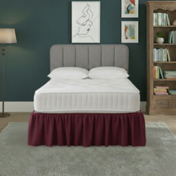 Base Valance Polycotton Sheet For Divan Beds Easy Care Bed Base Cover Wine