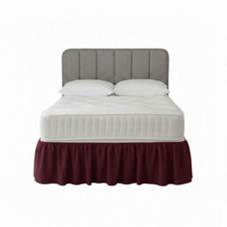 Base Valance Polycotton Sheet For Divan Beds Easy Care Bed Base Cover Wine - thumbnail 2