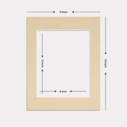 Ak Frames 14X11 Ivory Picture Mounts To Fit 10X8 Aperture Size - Mount Board Only (No Frame Included) - thumbnail 3