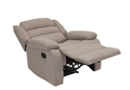 Judy Manual Armchair Recliner Fabric Beige - thumbnail 4