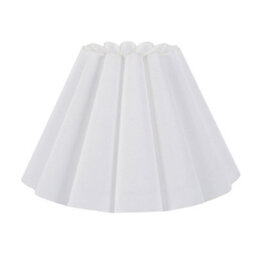 Valuelights Lauren White Fabric Pleated Scallop Edge Tapered Ceiling Floor Table Lamp Shade (D)25Cm - thumbnail 3