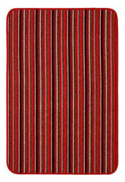 Red Striped 8mm Thick Rectangle Mat For Living Room, Bathroom, Kitchen, Easy To Clean Striped Mat - 100Cm X 150Cm - thumbnail 4