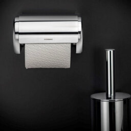 Cosmic Toilet Roll Holder With Lid 14,5Cm, Silver, Anti-Corrosion, Architect S+ Collection - thumbnail 2
